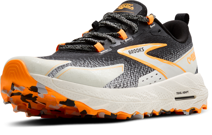 Brooks Mens Cascadia 18 - Black/Blue Wash/Orange - Trail - SS25