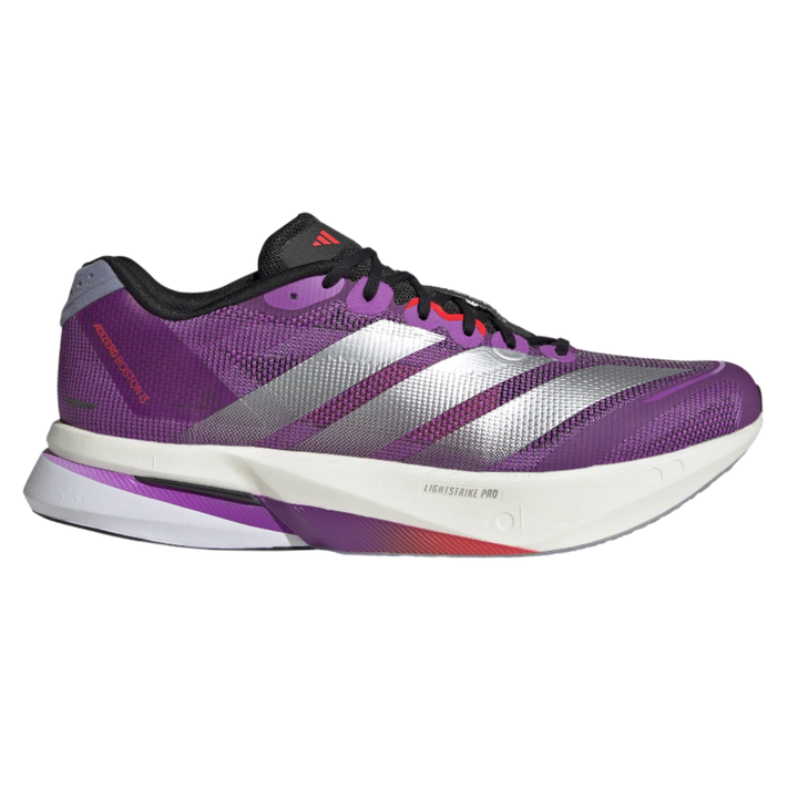 Adidas Mens Adizero Boston 13 - Purple Burst/Silver Metallic/Lucid Red - Neutral - AW25