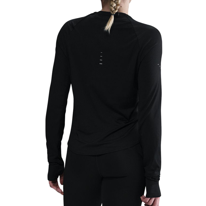 Nike Womens Dri-FIT UV L/S Crew Neck Swift Tee - Black/Reflective Silver