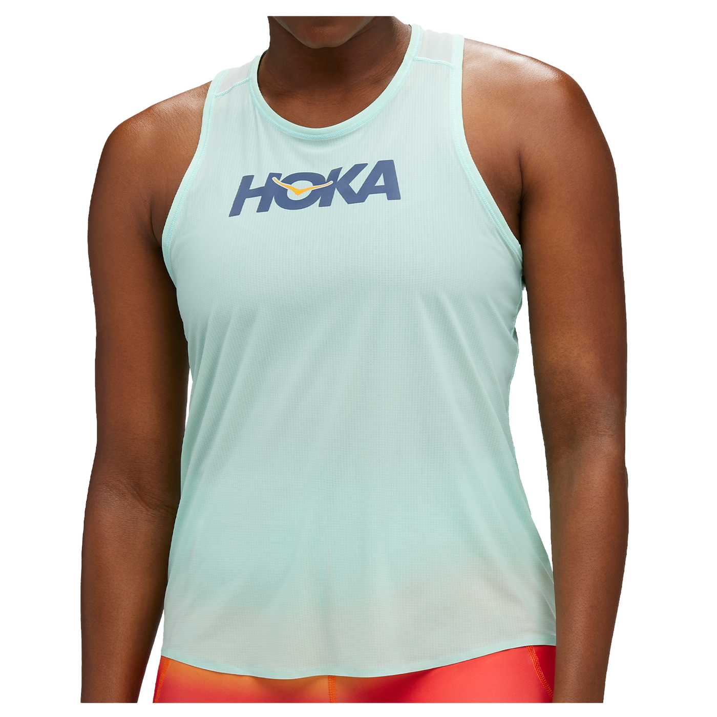Hoka Womens Airolite Run Tank - Cloudless/Marathon