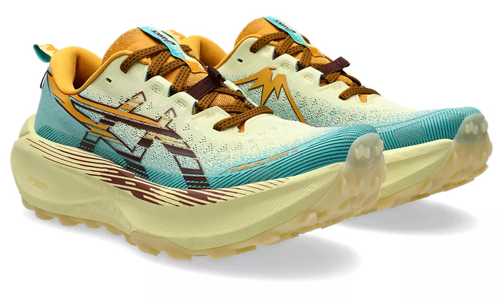 Asics Mens Trabuco Max 4 - Wheat Yellow/Dark Red Planet - Trail - AW25