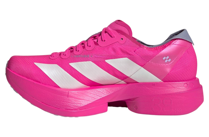 Adidas Mens Adizero Adios Pro 4 - Shock Pink/Zero Metallic/Aurora Plum - Neutral - AW25