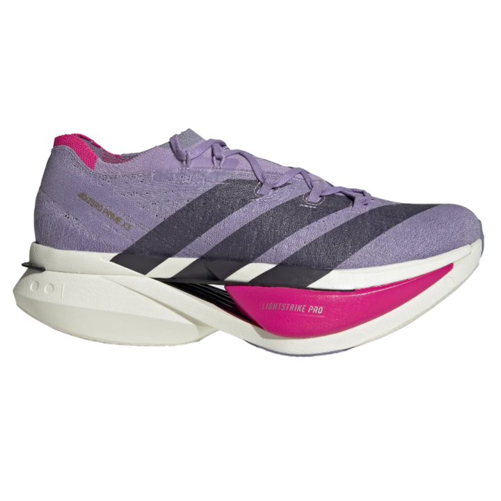 Adidas Mens Adizero Prime X3 Strung - Powder Plum/Aurora Black/Shock Pink - Neutral - AW25