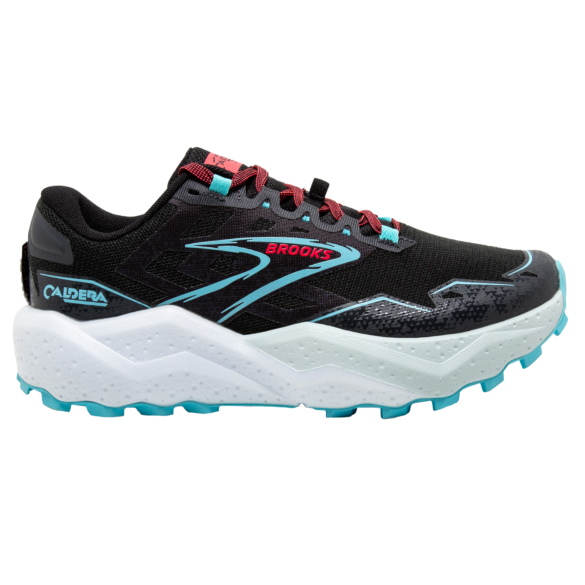 Brooks Womens Caldera 7 Black Ebony Bluefish Trail Run North West
