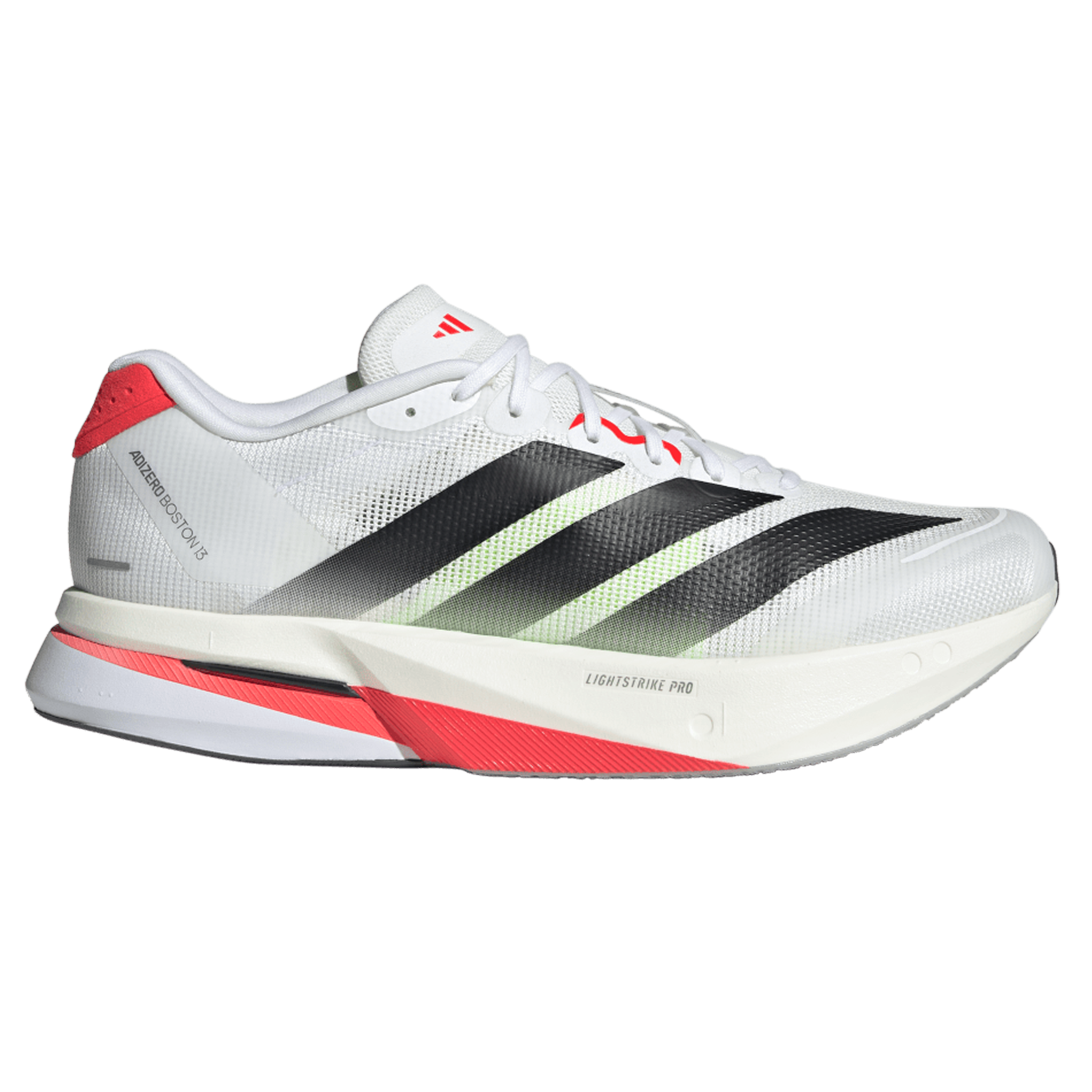 Adidas Mens Adizero Boston 13 - Footwear White/Core Black/Lucid Red - Neutral - AW25 Adidas Mens Adizero Boston 13 - Footwear White/Core Black/Lucid Red - Neutral - AW25