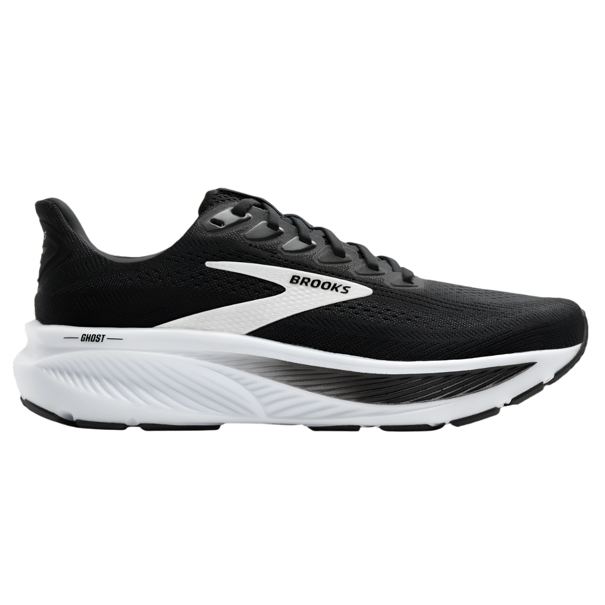 Brooks Mens Ghost 17 Black/Grey/White Run North West