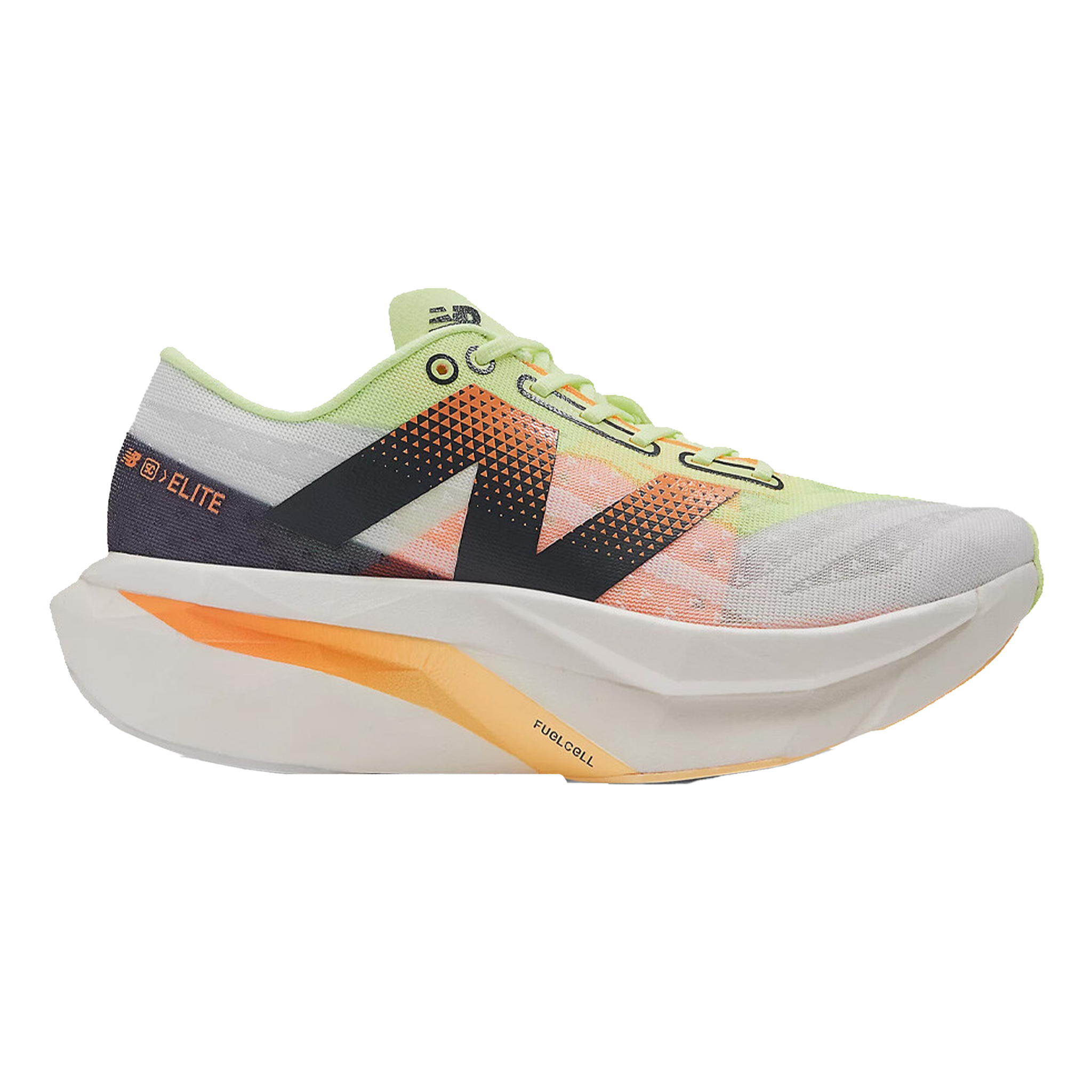 New Balance Womens FuelCell Elite V4 White/Bleached Lime G Run North West