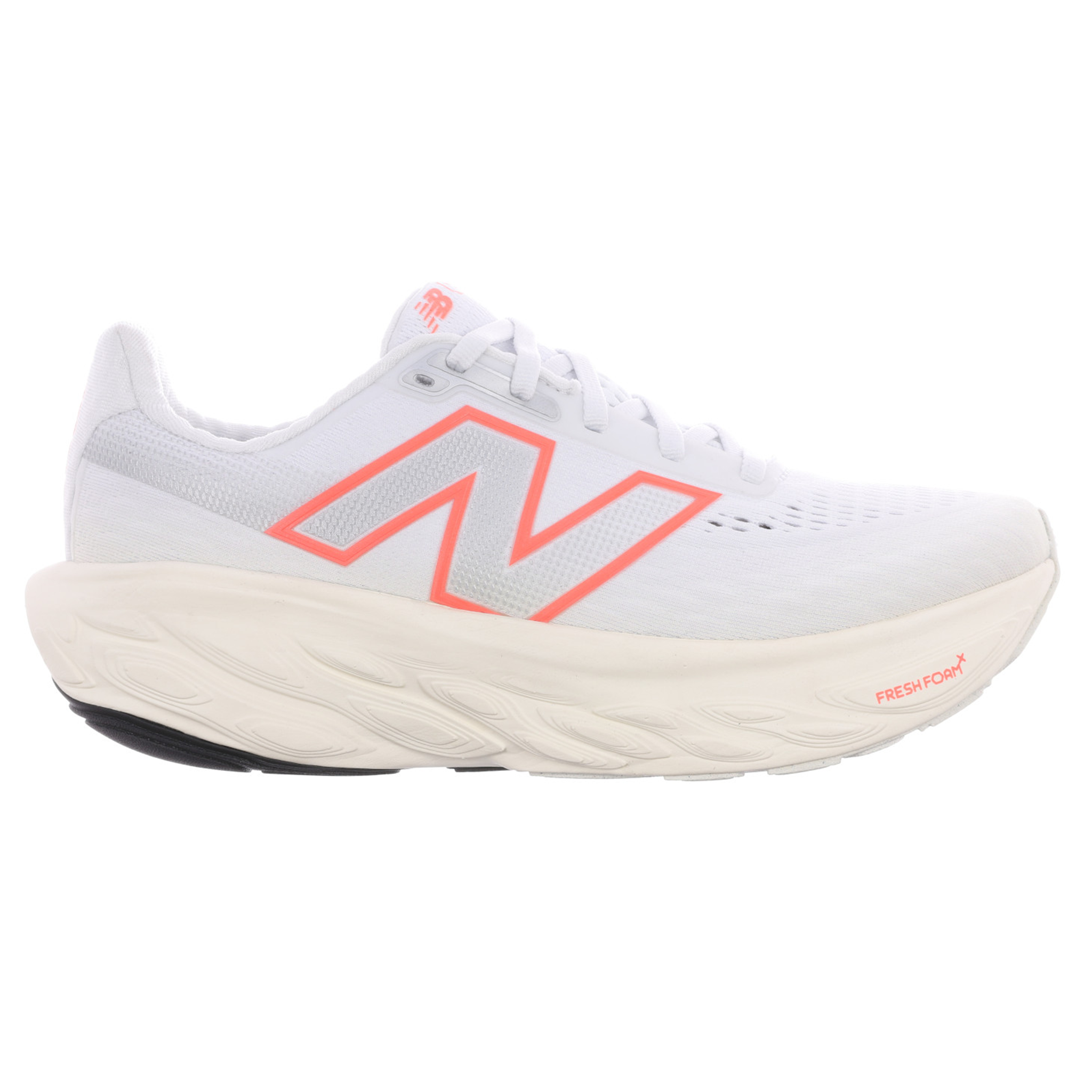 New Balance Womens 1080V14 - White/Angora/Urgent Red - Neutral - AW25 New Balance Womens 1080V14 - White/Angora/Urgent Red - Neutral - AW25