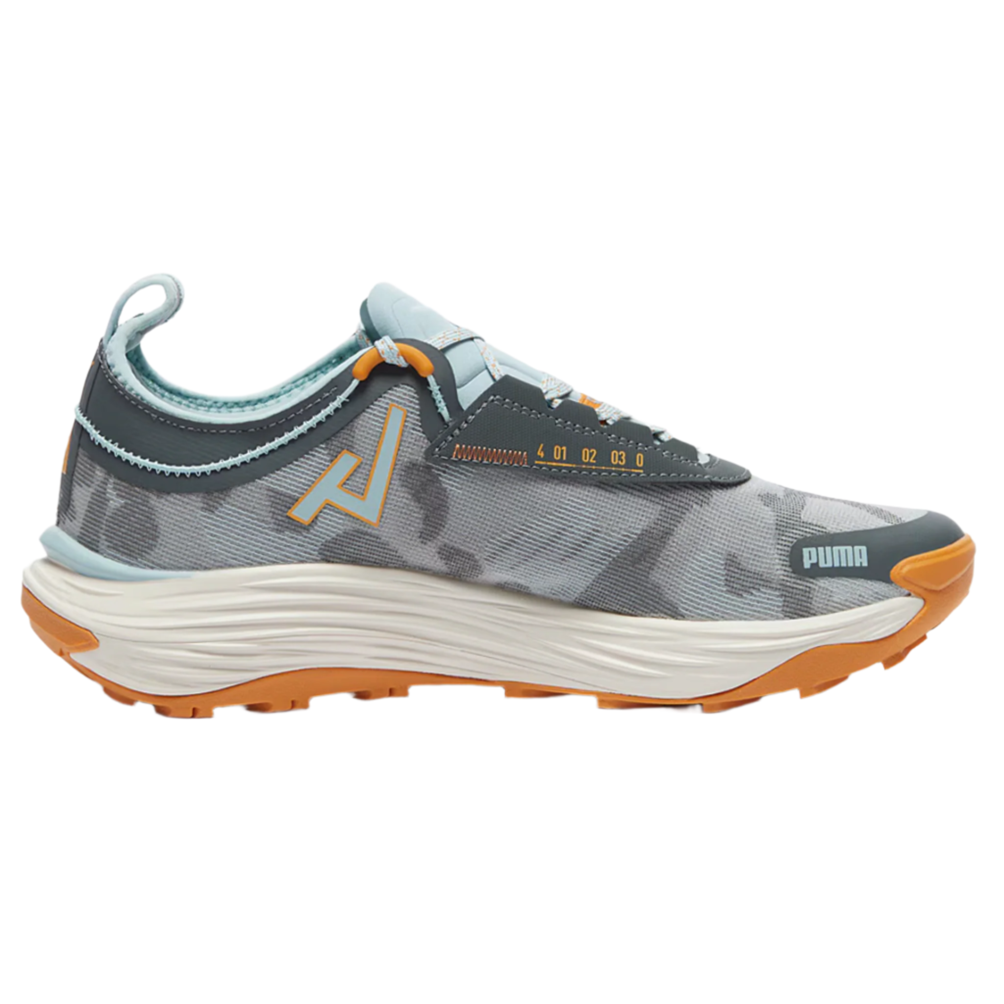 Puma Mens Voyage Nitro 3 Grey Blue Orange Run North West