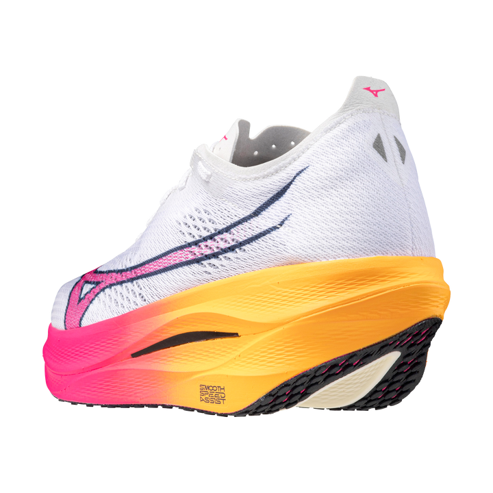 Mizuno Unisex Wave Rebellion Pro 3 - White/Pink Tetra/Tang Orange - Neutral - AW25