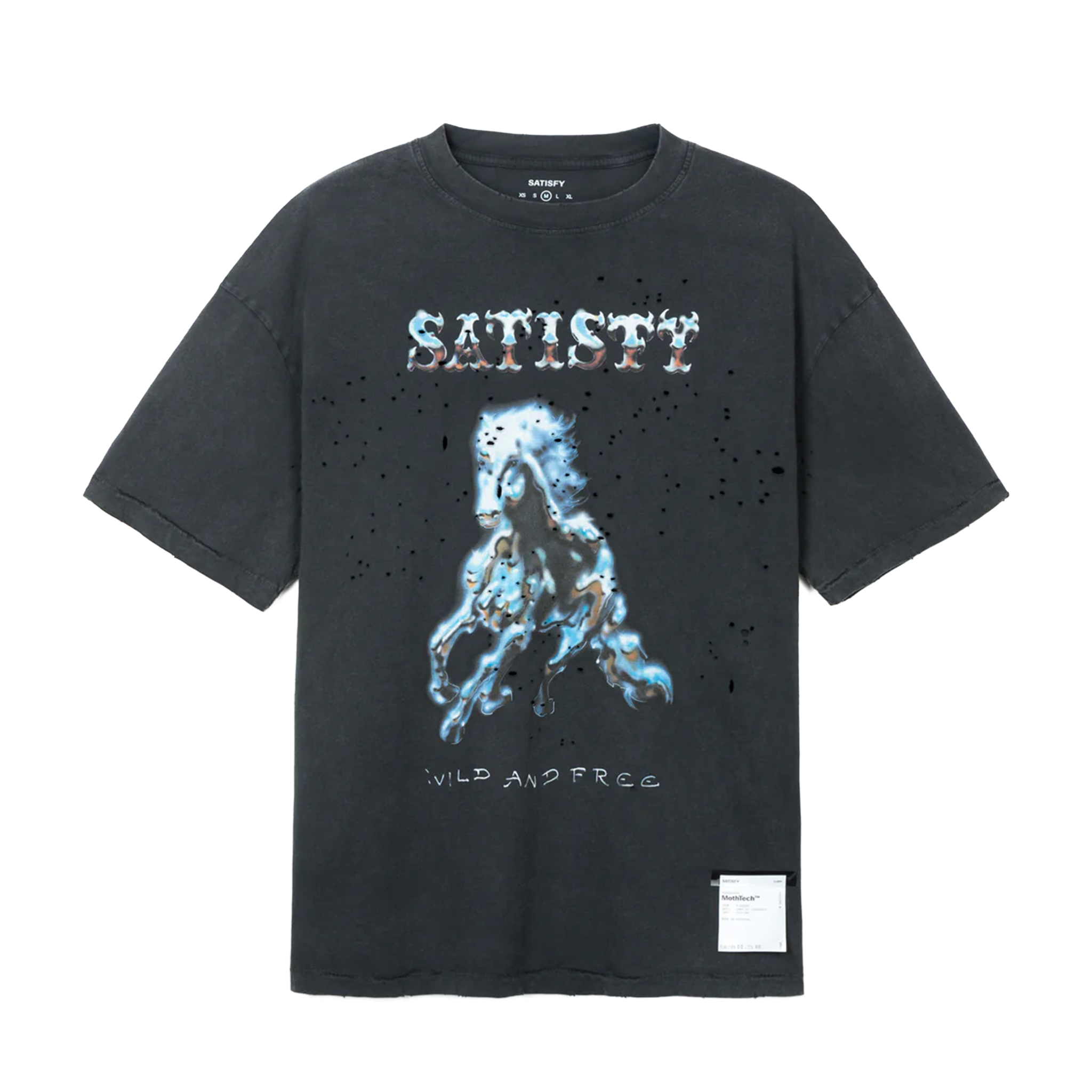 Satisfy Mens MothTech Tee - Aged Black | Run North West