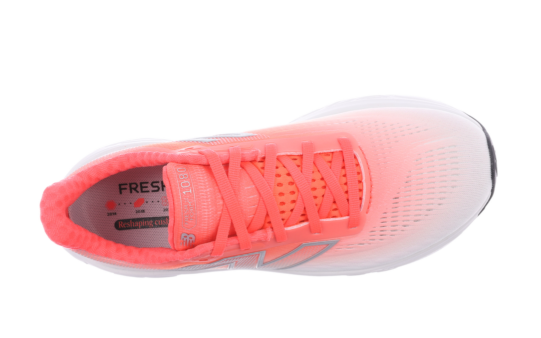 New Balance Womens 1080V14 - Urgent Red/Silver Metallic/Light Silver Metallic - Neutral - AW25