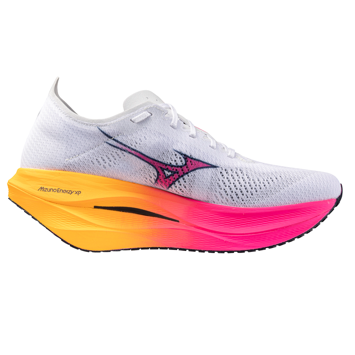 Mizuno Unisex Wave Rebellion Pro 3 - White/Pink Tetra/Tang Orange - Neutral - AW25