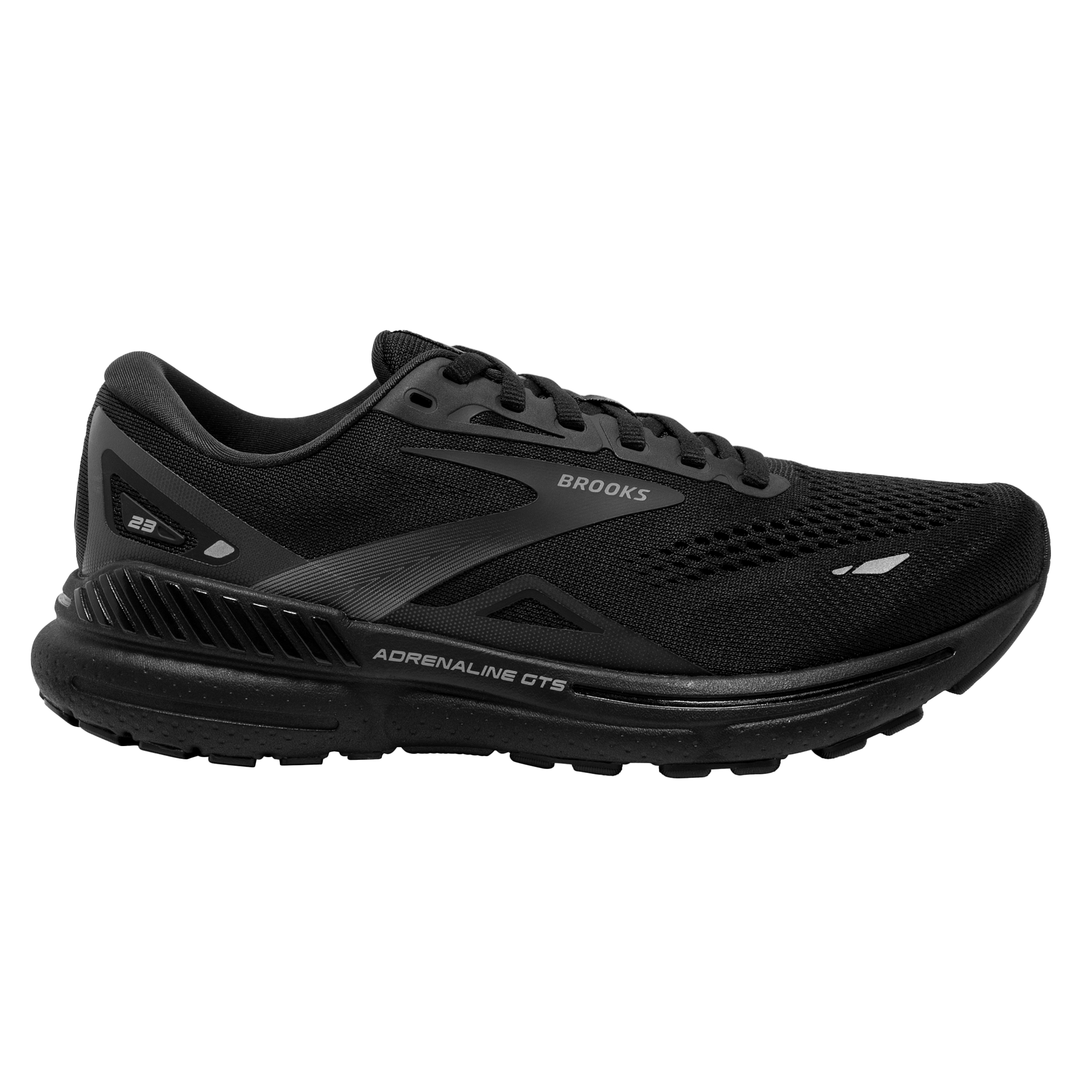 Brooks Womens Adrenaline GTS 23 Black Black Ebony Stability Run North West
