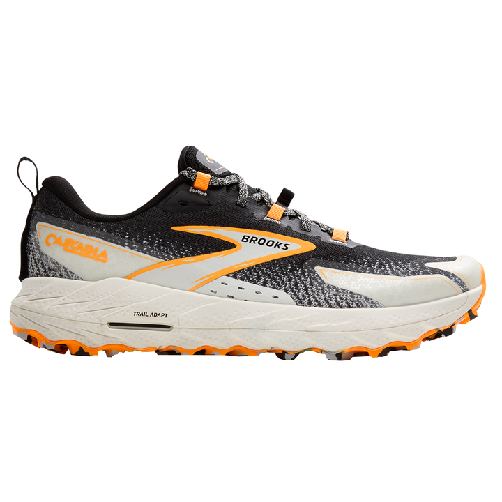 Brooks Mens Cascadia 18 - Black/Blue Wash/Orange - Trail - SS25