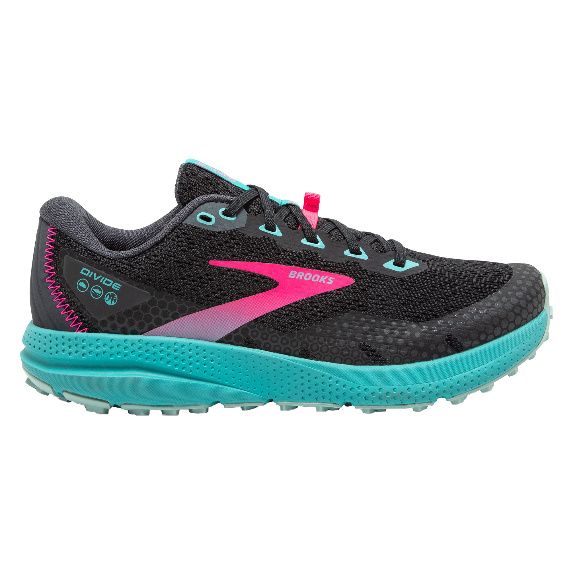 Brooks Womens Divide 3 Pearl Blue Coral Pink Trail