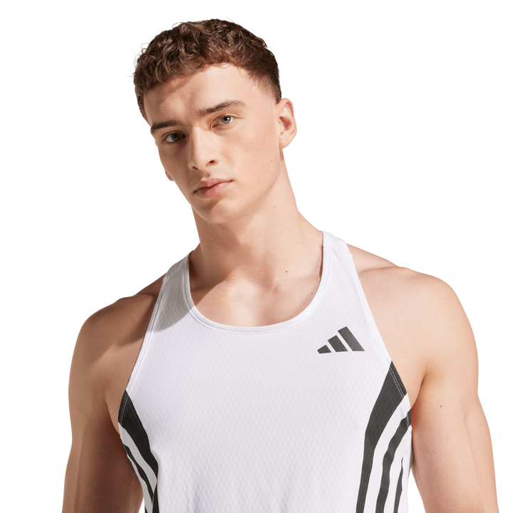 Adidas Mens Adizero Archive Singlet - White
