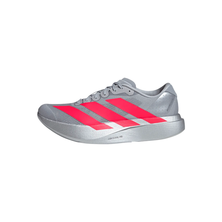 Adidas Mens Adizero Evo SL - Silver Metallic/Lucid Red/Iron Metallic - Neutral - AW25