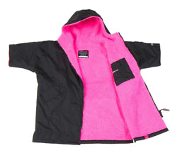Dryrobe Advance KIDS (10-13) Short Sleeve - Black/Pink