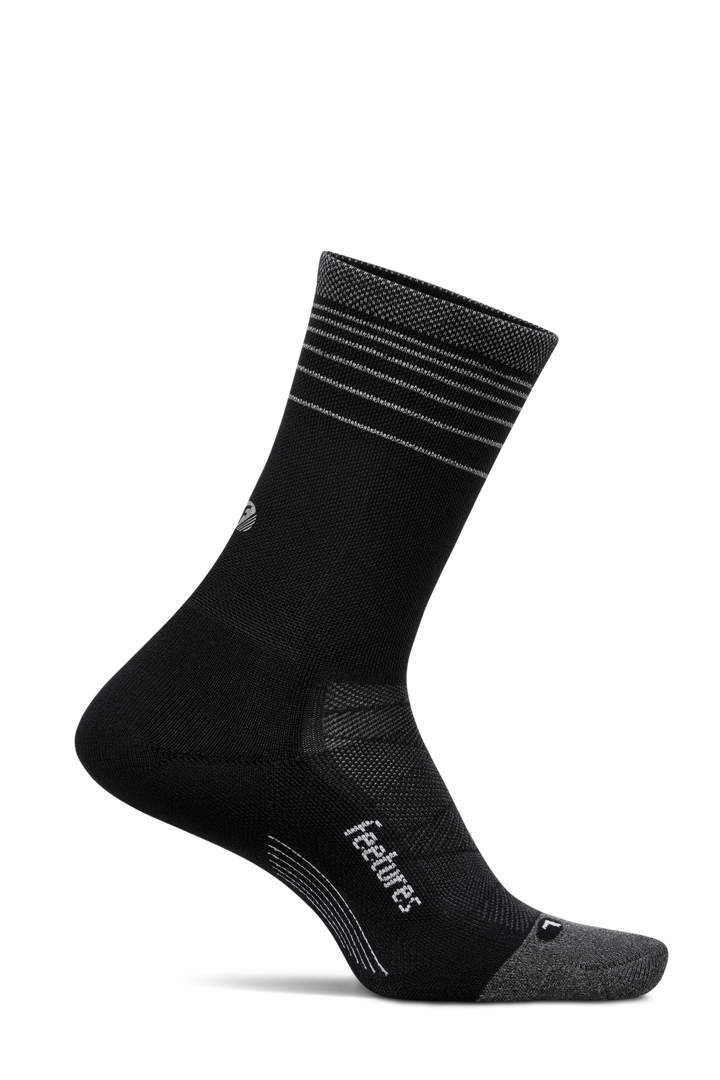 Feetures Elite Light Cushion Mini Crew - Black Flash - AW26