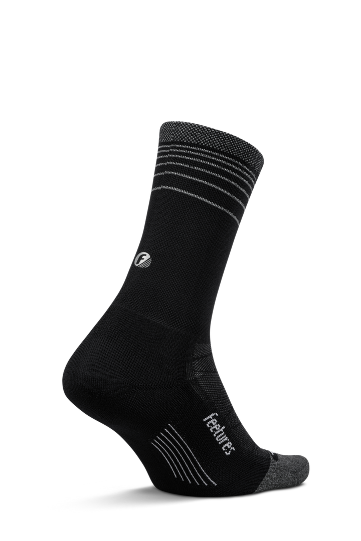 Feetures Elite Light Cushion Mini Crew - Black Flash - AW26