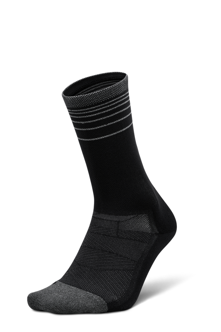 Feetures Elite Light Cushion Mini Crew - Black Flash - AW26