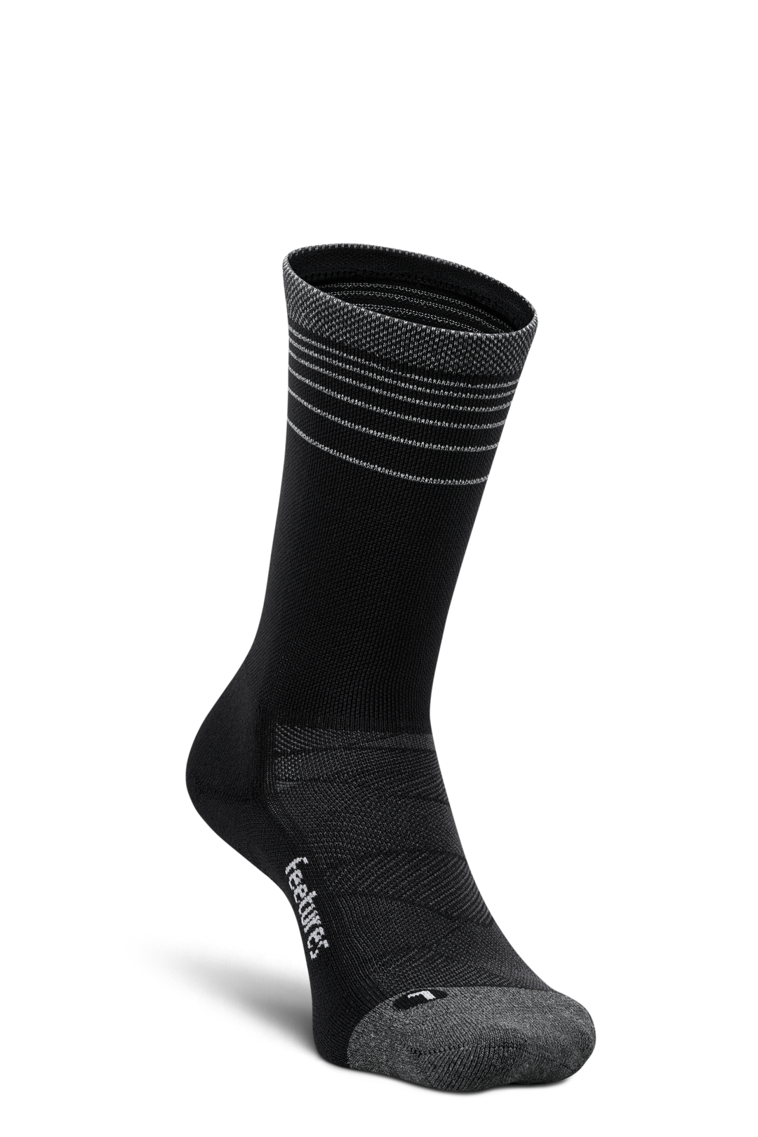 Feetures Elite Light Cushion Mini Crew - Black Flash - AW26