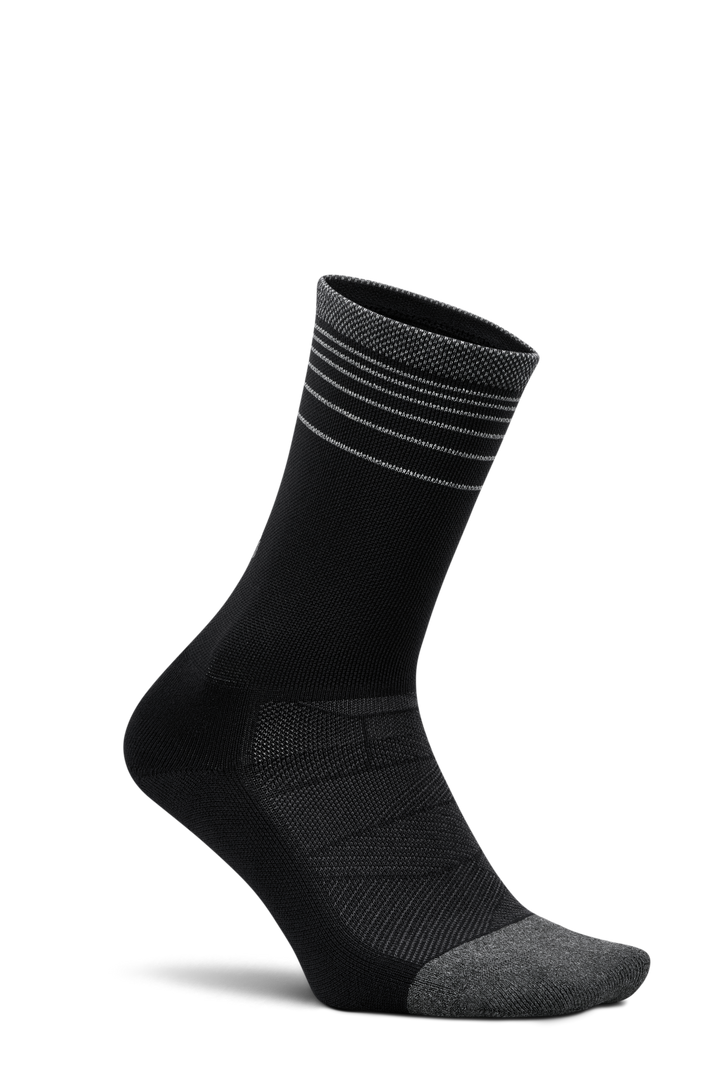 Feetures Elite Light Cushion Mini Crew - Black Flash - AW26