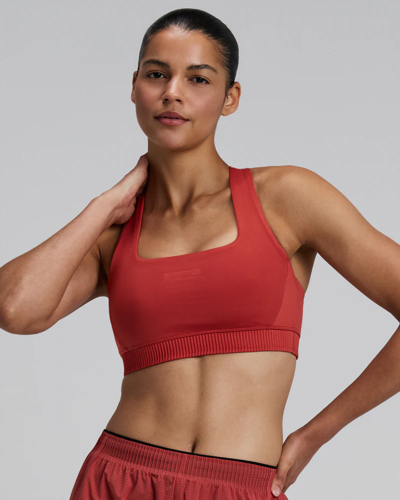 Bandit Womens Stamina Square Neck Bra - Rusted Apricot - SS26