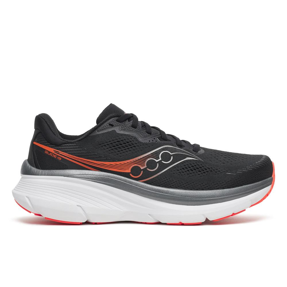 Saucony Mens Guide 19 - Black/Vizired - Stability - AW26