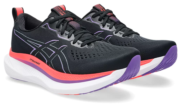 Asics Herren Glideride Max – Schwarz/Flash Red – Neutral – AW25
