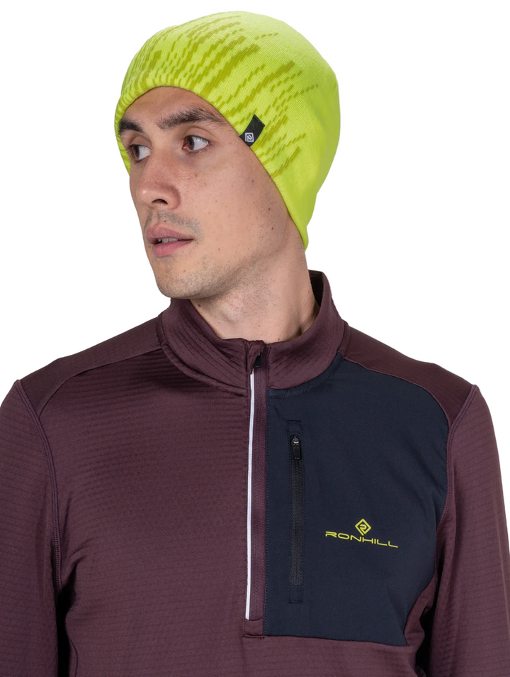 RonHill Run Beanie - Fluo Zest