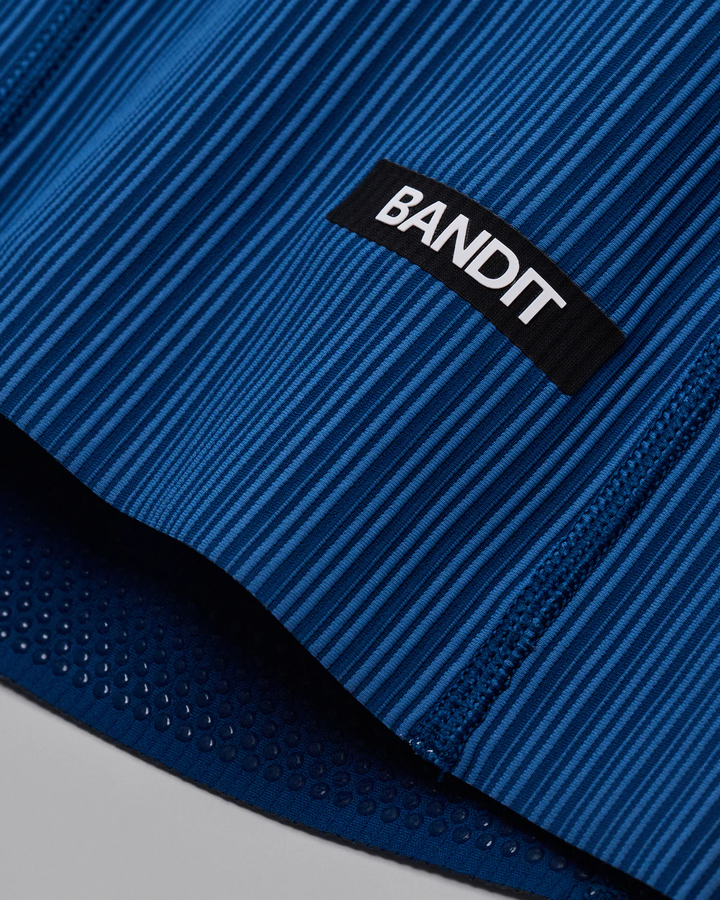 Bandit Womens Striped Cadence 5" Compression Short - Ink Blue/Aegean - SS26