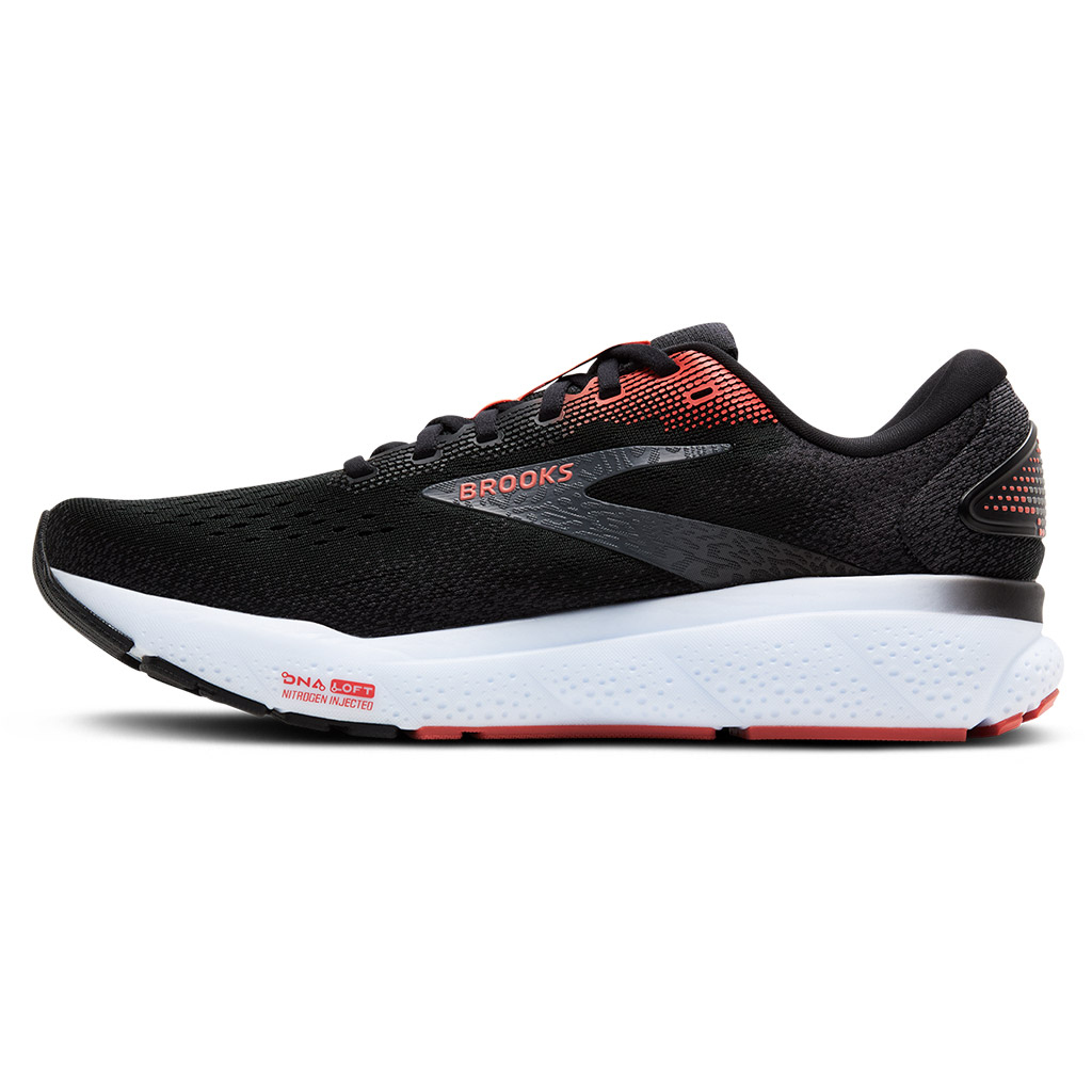 Brooks Mens Ghost 16 - Black/Ebony/Burnt Sienna - Neutral