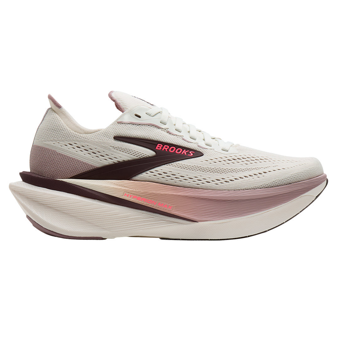 Brooks Womens Hyperion Max 4 - Coconut/Raisin/Pink - Neutral - AW26