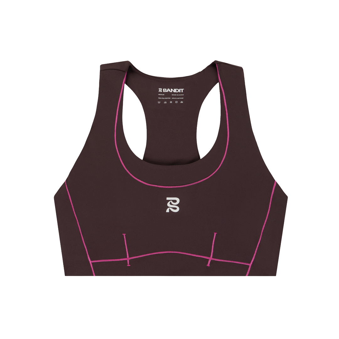 Bandit Women's Vanisher Pop Stitch Arco Run Bra - Espresso - AW26