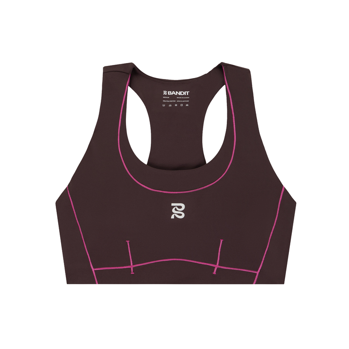 Bandit Women's Vanisher Pop Stitch Arco Run Bra - Espresso - AW26