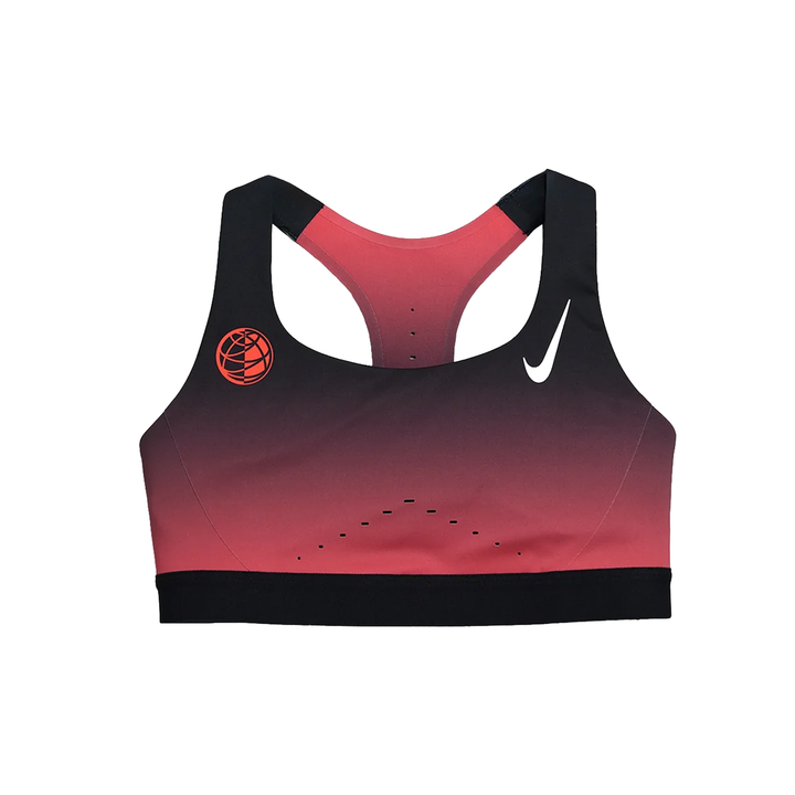 Nike Swift Womens High-Support Lightly Lined Sports Bra - Black/Bright Crimson/Metallic Silver - SP26