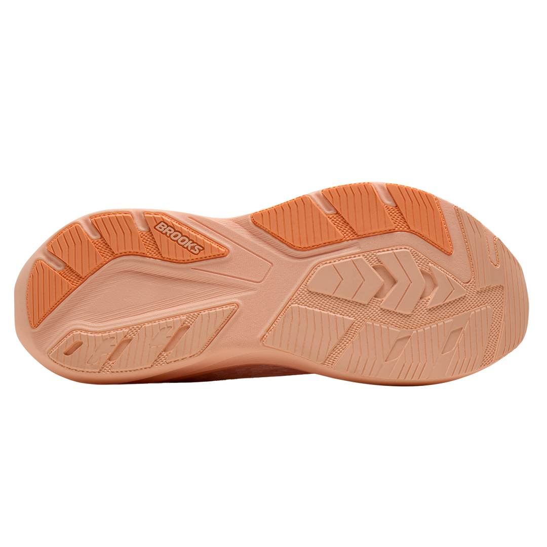Brooks Womens Ghost Amp - Peach/Peach/White - Neutral - AW26