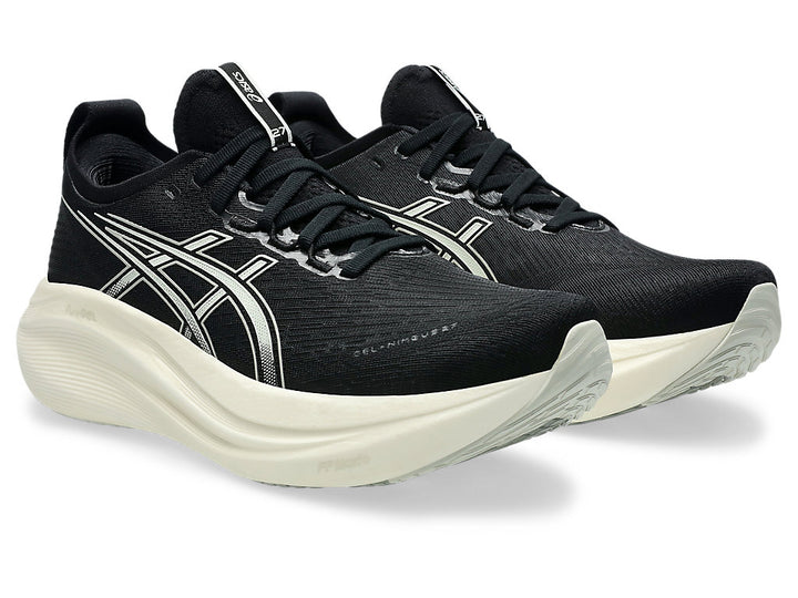 Asics Mens Gel Nimbus 27 Wide (2E Width) - Black/Lake Grey - Neutral - SS25