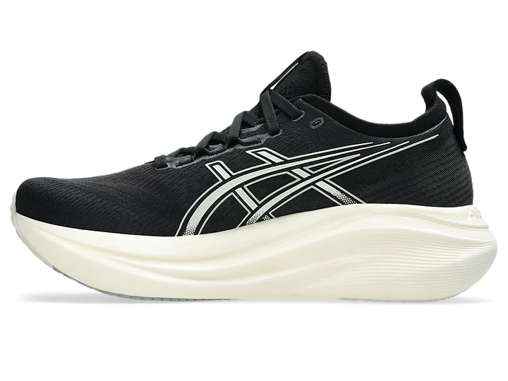 Asics Mens Gel Nimbus 27 Wide (2E Width) - Black/Lake Grey - Neutral - SS25