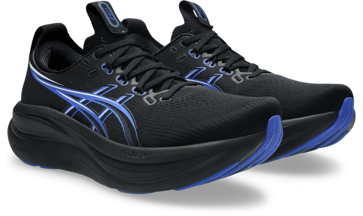 Asics Mens Gel Nimbus 28 - Black/Neon Blue - Neutral - AW26