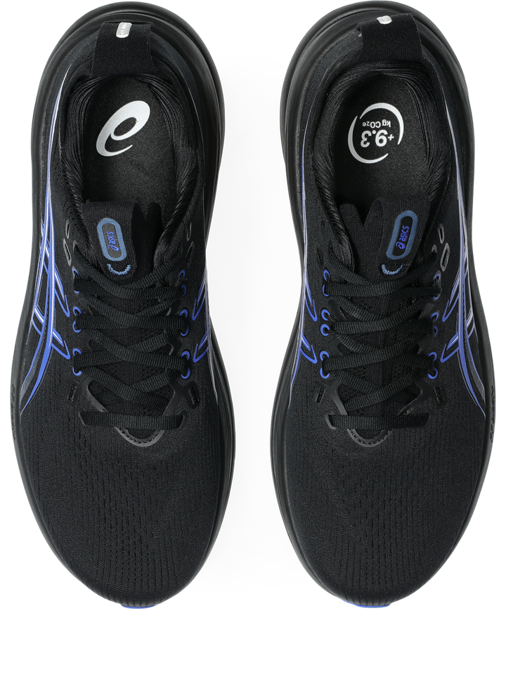 Asics Mens Gel Nimbus 28 - Black/Neon Blue - Neutral - AW26