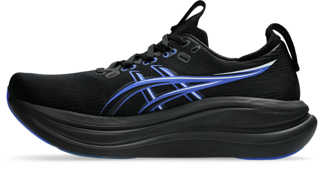 Asics Mens Gel Nimbus 28 - Black/Neon Blue - Neutral - AW26