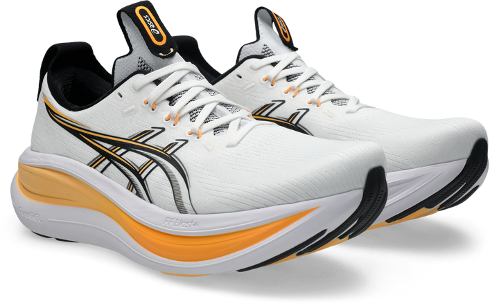 Asics Mens Gel Nimbus 28 Ignite - White/Stadium Orange - Neutral - AW26