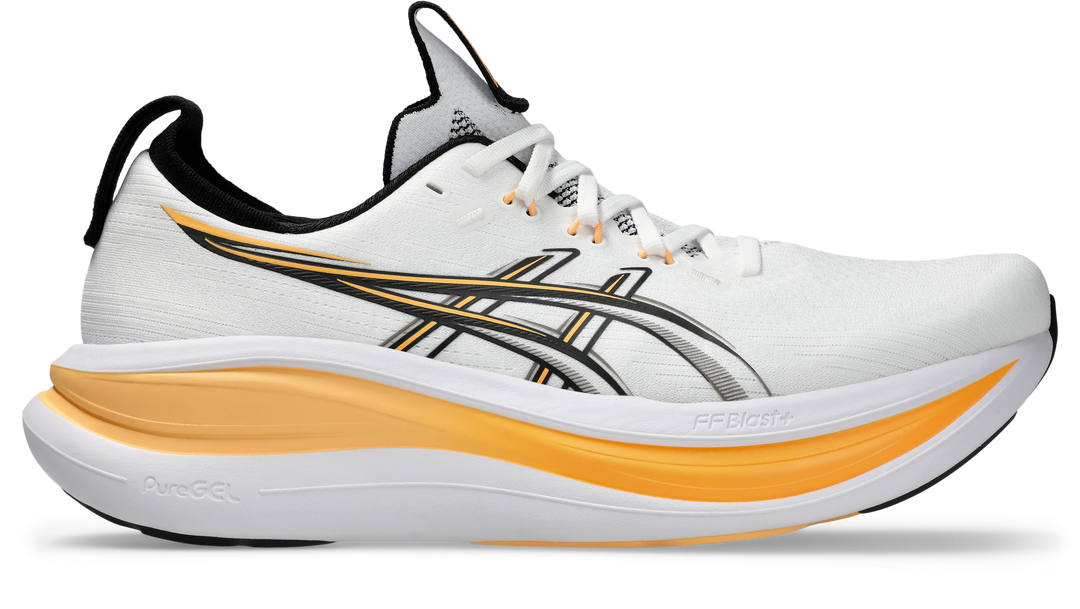 Asics Mens Gel Nimbus 28 Ignite - White/Stadium Orange - Neutral - AW26