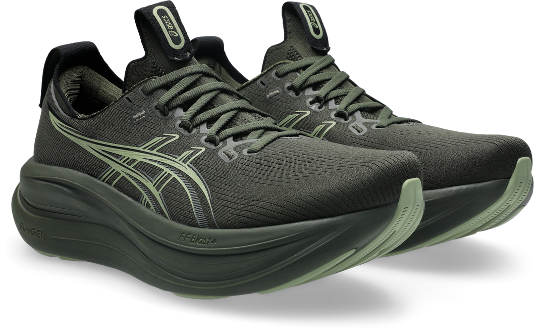 Asics Mens Gel Nimbus 28 - Vintage Khaki/Khaki Green - Neutral - AW26