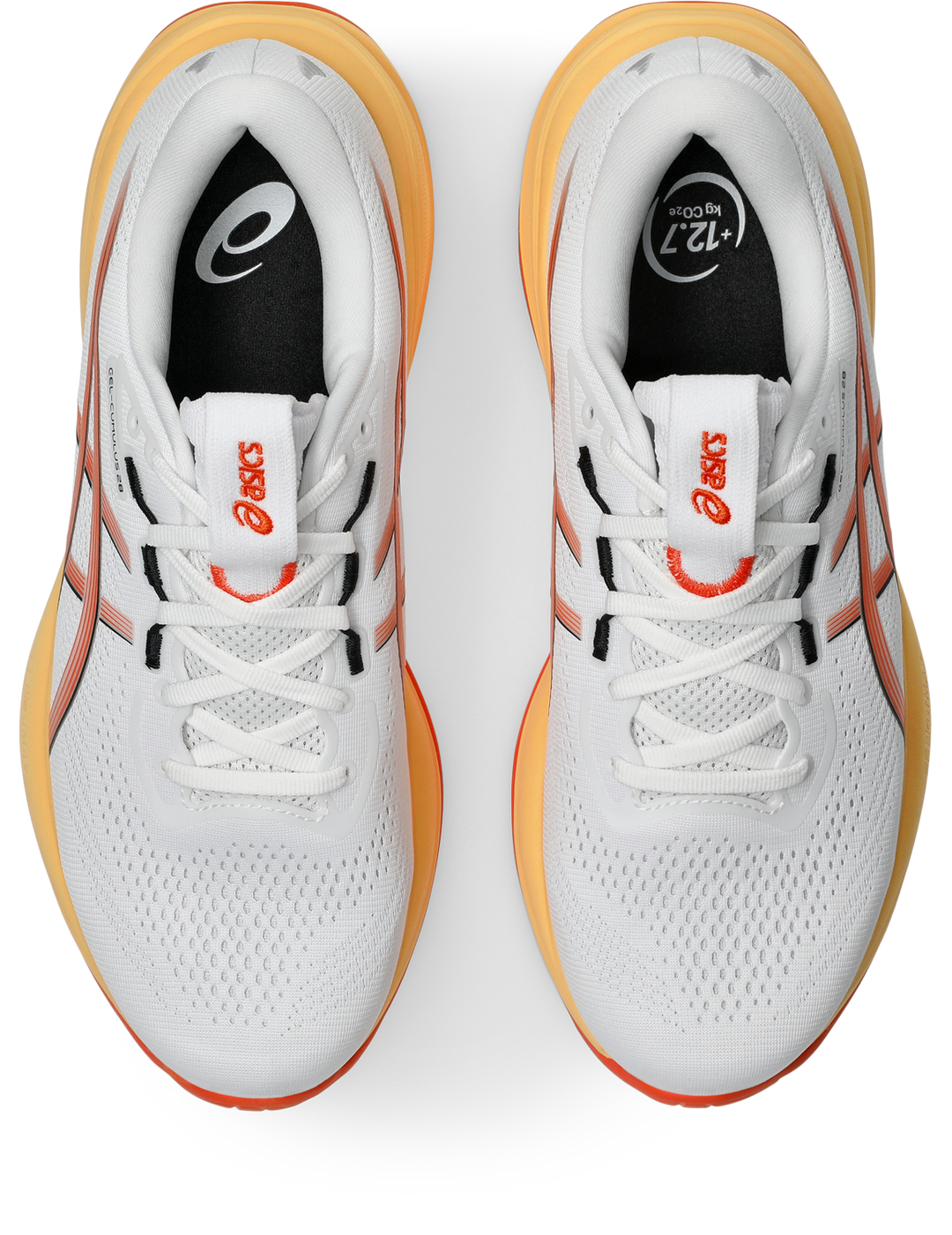 Asics Mens Gel Cumulus 28 Ignite - White/Energy Orange - Neutral - AW26