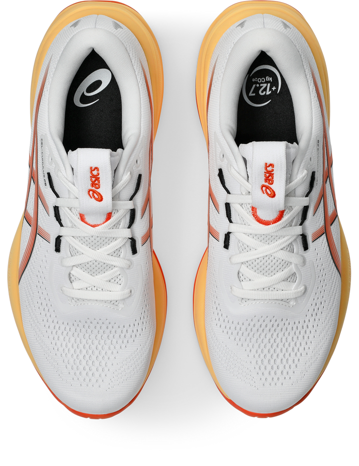 Asics Mens Gel Cumulus 28 Ignite - White/Energy Orange - Neutral - AW26