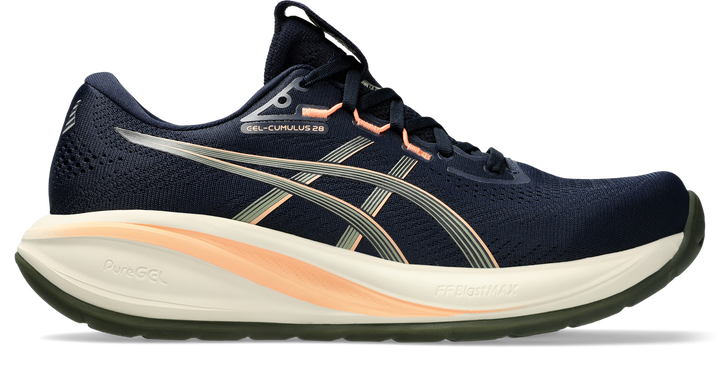 Asics Mens Gel Cumulus 28 - Midnight/Khaki Green - Neutral - AW26